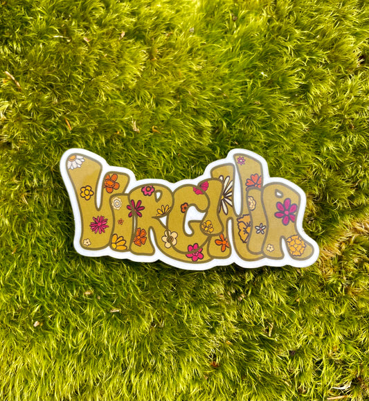 Floral Virginia Sticker